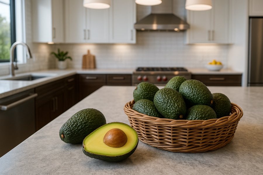 Aguactes en una cocina