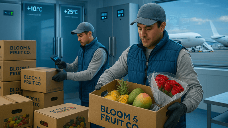 Cadena de frio para conservar frutas y flores