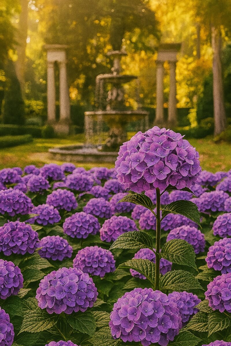Hortensia color morado